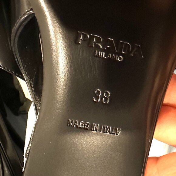 PRADA Pointed Toe Cutout Cut Out Strappy Leather Ballerina Ballet Flats - Picture 14 of 15